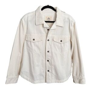 RIP CURL Stevie Cord Cream Shirt Coastal Cowgirl Surfer Style Shacket Size M NWT